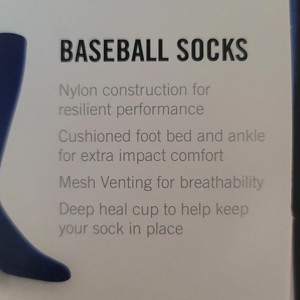 LOUISVILLE SLUGGER YOUTH BASEBALL SOCKS: 2 PAIR: BLUE: SIZE 10-4